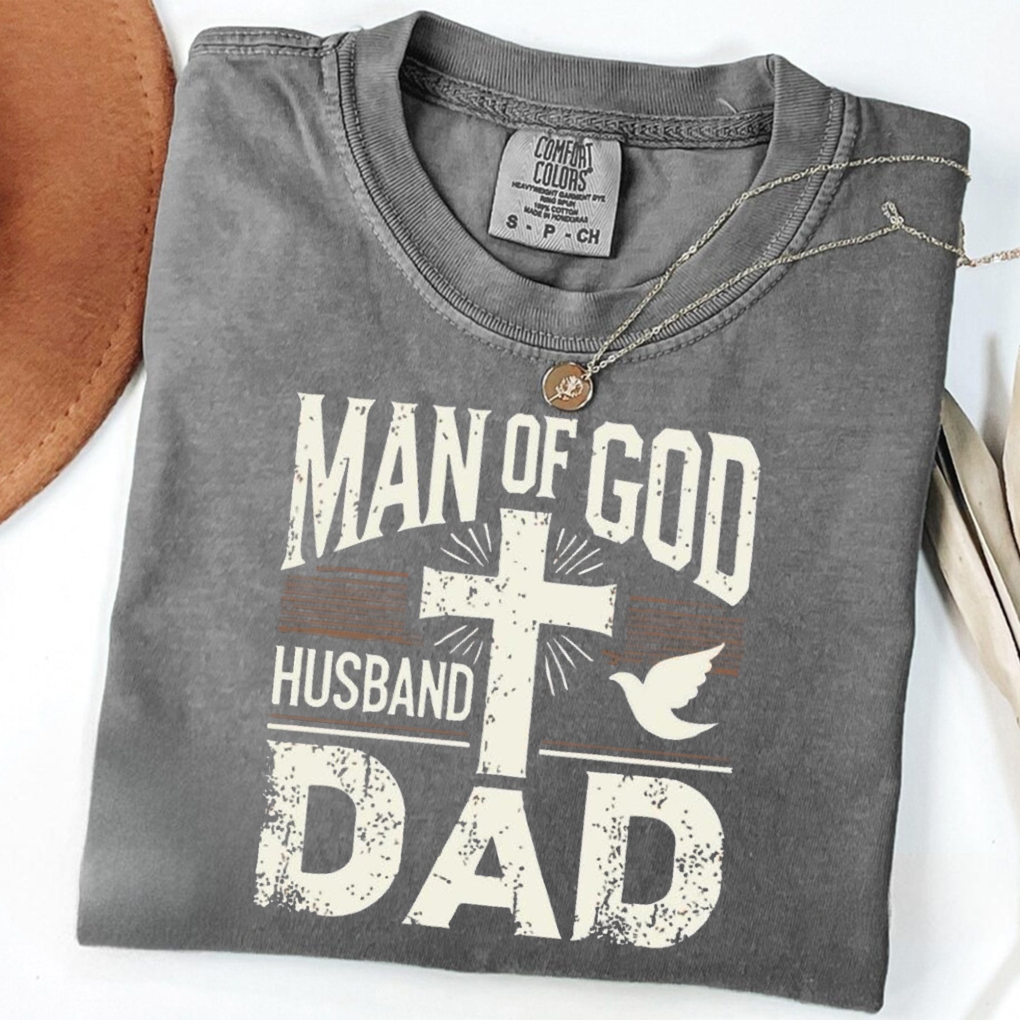 Man Of God Husband And Dad Comfort Shirt, Christian Dad Shirt, Religious Dad Shirt, Christian Apparel, Father's Day Shirt Christian Man Gif